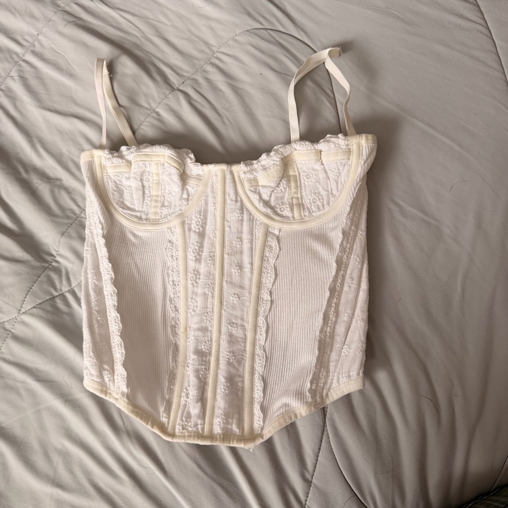 Urban Outfitters Cream Corset Top